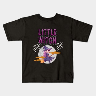 Little witch trick or treat halloween costume - cute spooky halloween Kids T-Shirt